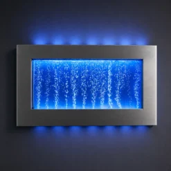 Ścianka Wodna Bąbelkowa Wisząca Fontanna LED RGB 95cm - obrazek 10