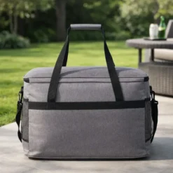 Torba Termiczna Turystyczna Plażowa Szara 40L - obrazek 5