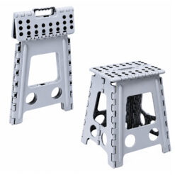 Taboret Składany Stołek Podnóżek Antypoślizgowy Szary 39cm 150kg - obrazek 2