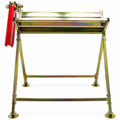 Stojak Do Cięcia Drewna Metalowy z Uchwytem Na Piłę 88x86x71cm - obrazek 3