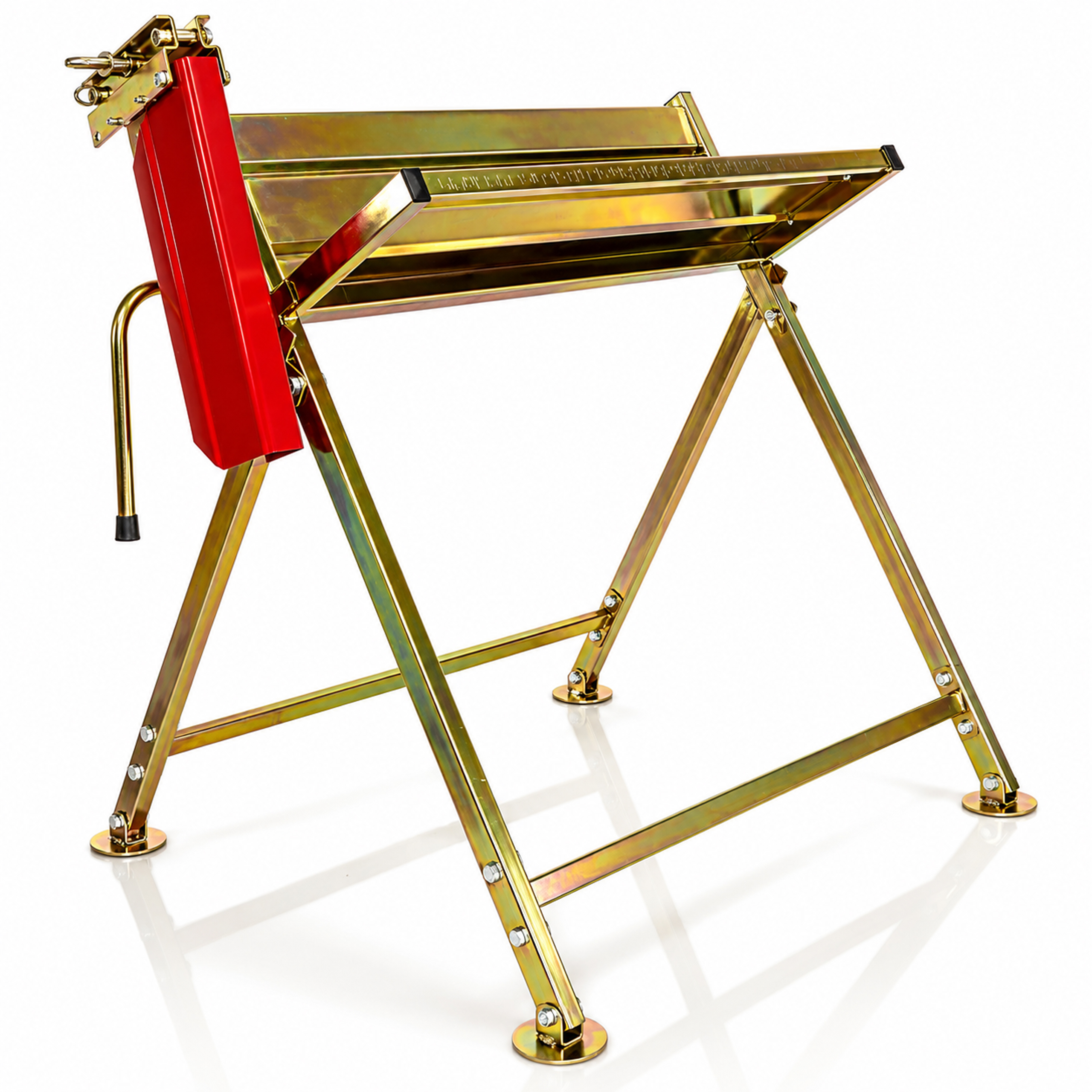 Stojak Do Cięcia Drewna Metalowy z Uchwytem Na Piłę 88x86x71cm - obrazek 5