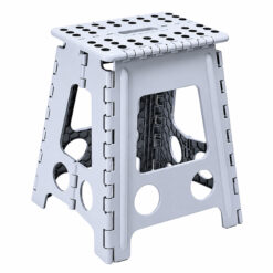 Taboret Składany Stołek Podnóżek Antypoślizgowy Szary 39cm 150kg - obrazek 3