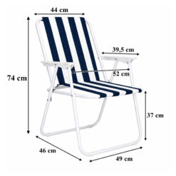 Krzesło Turystyczne Składane Leżak Na Plażę Taras Balkon - obrazek 7