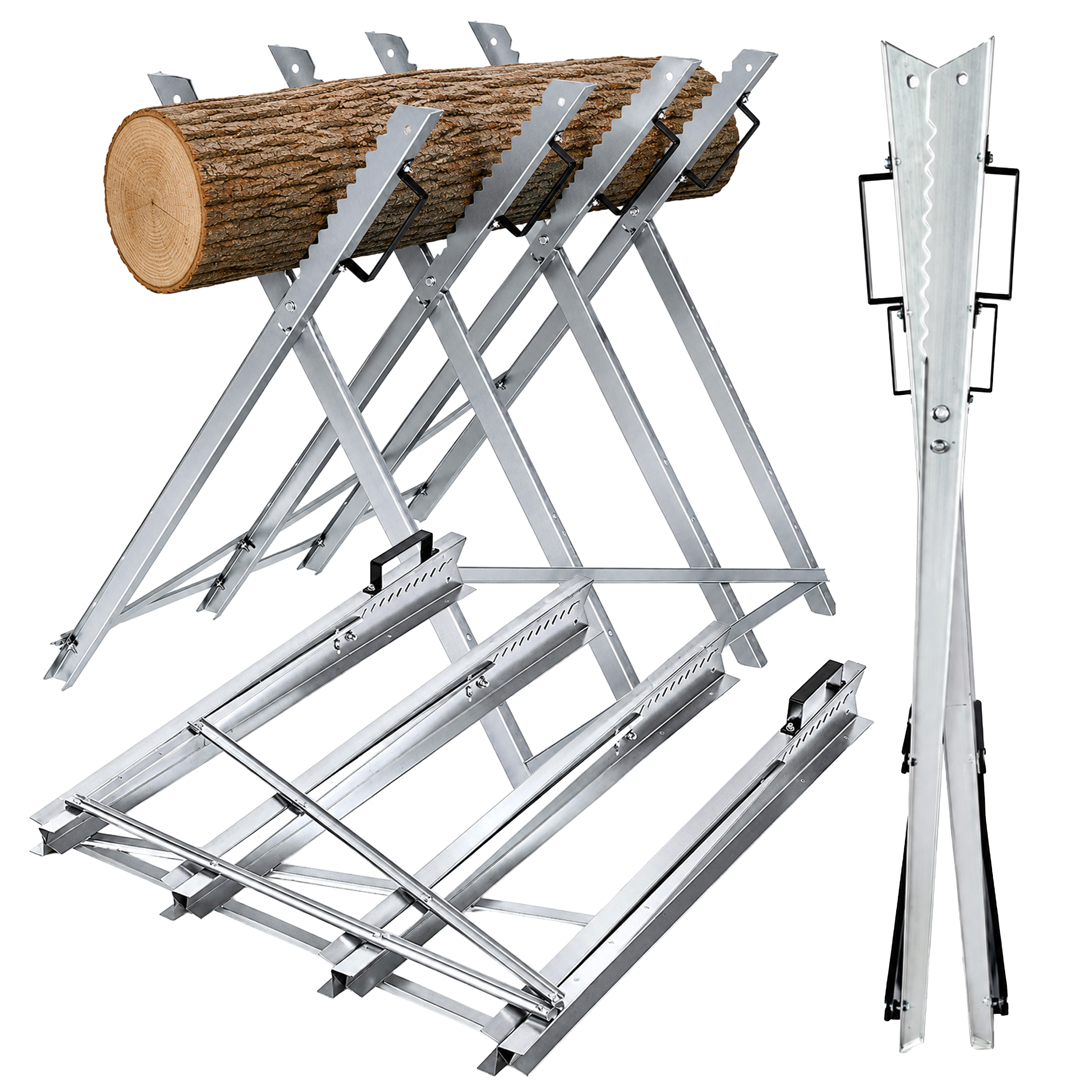 Stojak Do Cięcia Drewna Metalowy Składany 83x83x78cm