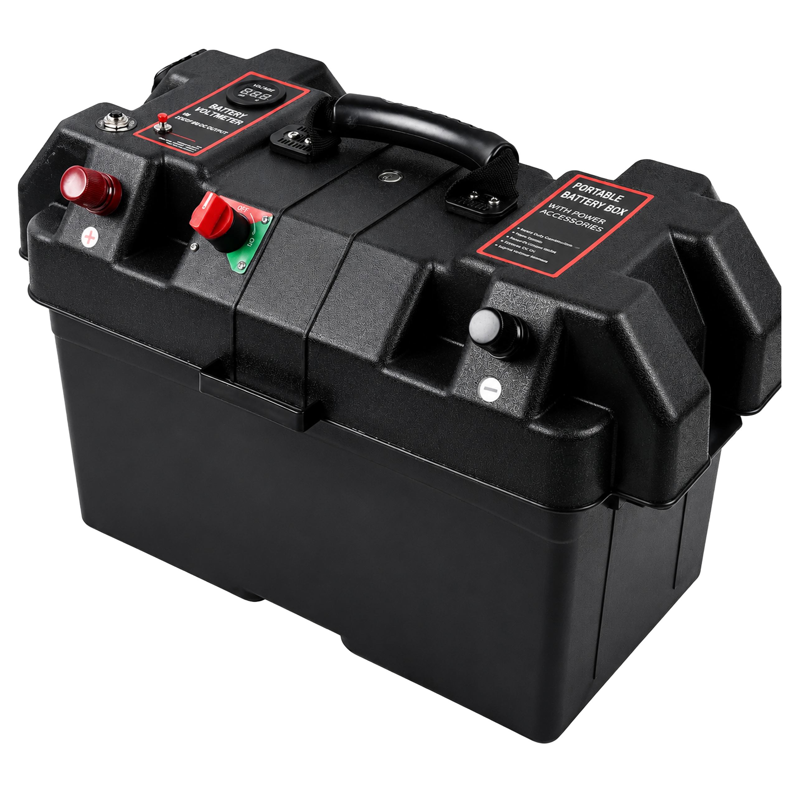 Pojemnik Skrzynka Obudowa Akumulatora z Woltomierzem 2x USB 12V - obrazek 3