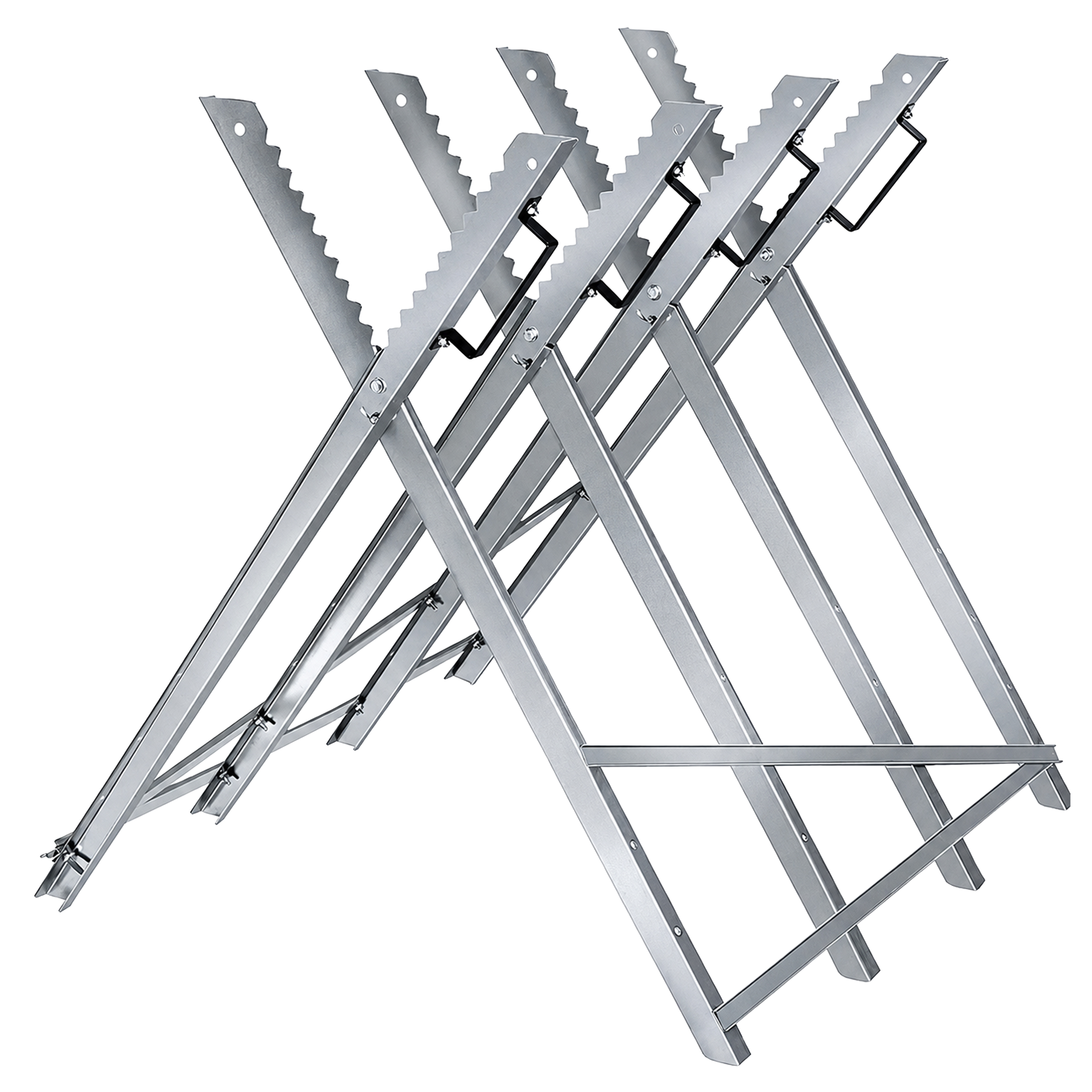 Stojak Do Cięcia Drewna Metalowy Składany 83x83x78cm - obrazek 3