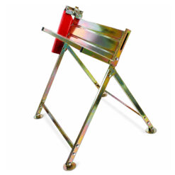 Stojak Do Cięcia Drewna Metalowy z Uchwytem Na Piłę 88x86x71cm - obrazek 4