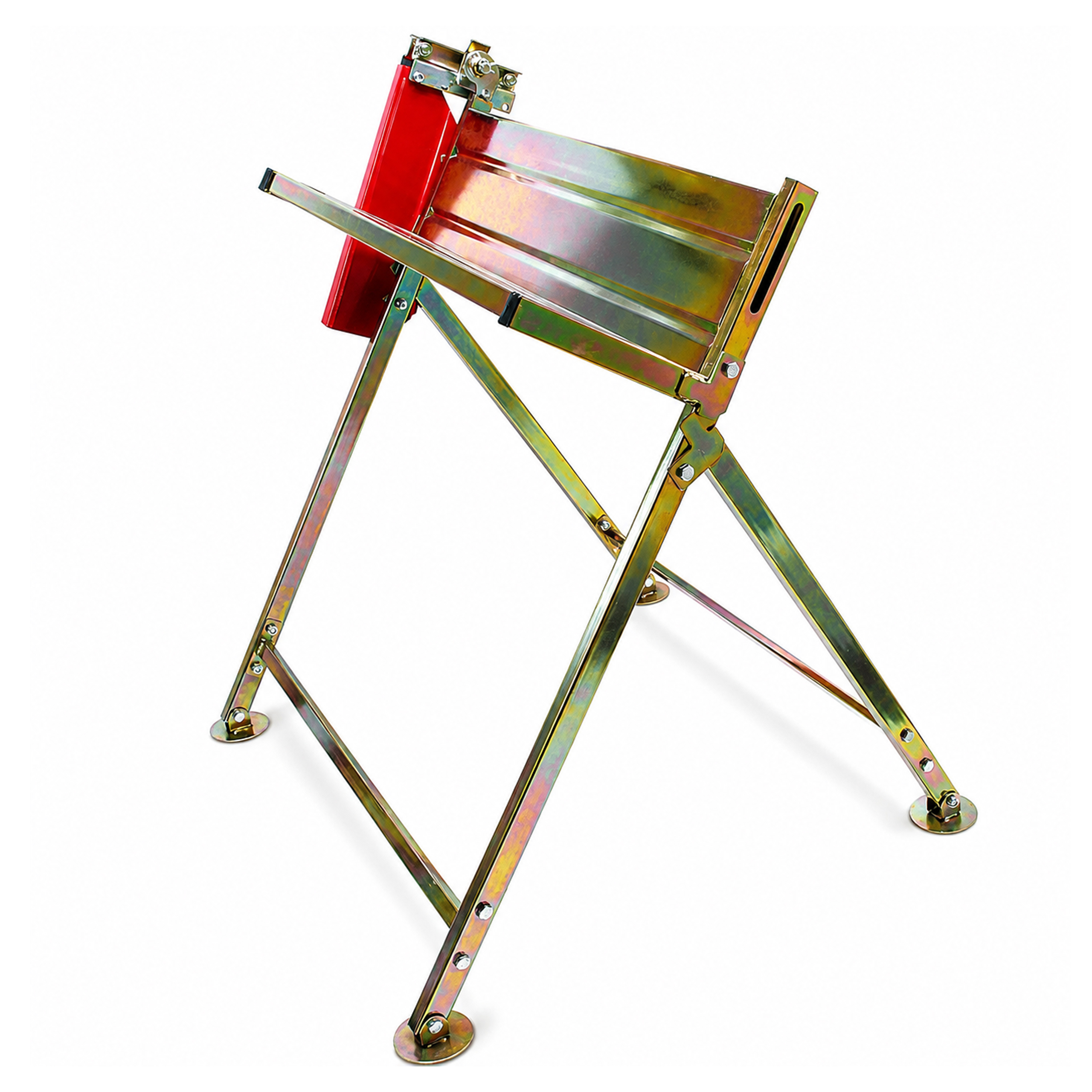 Stojak Do Cięcia Drewna Metalowy z Uchwytem Na Piłę 88x86x71cm - obrazek 4