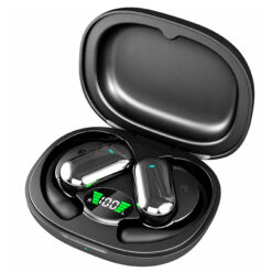 Słuchawki Bezprzewodowe Douszne Bluetooth Etui Powerbank Tłumacz AI Czarne - obrazek 5