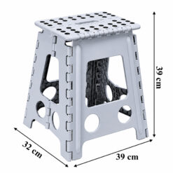 Taboret Składany Stołek Podnóżek Antypoślizgowy Szary 39cm 150kg - obrazek 5