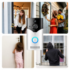 Inteligentny Wideodomofon Dzwonek Bezprzewodowy z Kamerą Smart WiFi Pir - obrazek 7