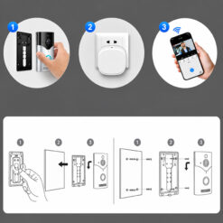 Inteligentny Wideodomofon Dzwonek Bezprzewodowy z Kamerą Smart WiFi Pir - obrazek 6