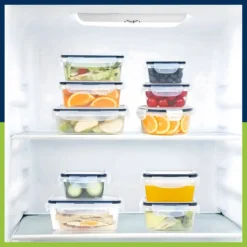 Pojemniki Na Żywność Plastikowe z Pokrywką i Uszczelką 12 szt. - obrazek 5