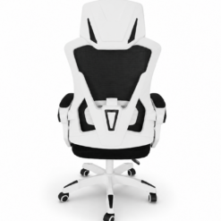 Fotel Biurowy Ergonomiczny Krzesło Obrotowe Regulowane Czarno-Białe - obrazek 2