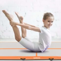 Airtrack Mata Gimnastyczna Ścieżka Akrobatyczna Pomarańczowy 400x100x10cm - obrazek 5