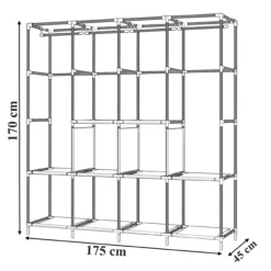 Szafa Materiałowa Tekstylna Składana Garderoba 175x170cm - obrazek 6