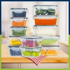 Pojemniki Na Żywność Plastikowe z Pokrywką i Uszczelką 12 szt. - obrazek 3