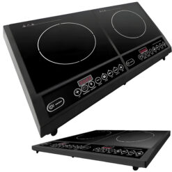 Kuchenka Indukcyjna Dwupalnikowa 4000W Dotykowa Timer LED Czarna - obrazek 2
