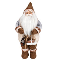 Święty Mikołaj Skandynawski Figurka Świąteczna Brązowy 30cm - obrazek 2
