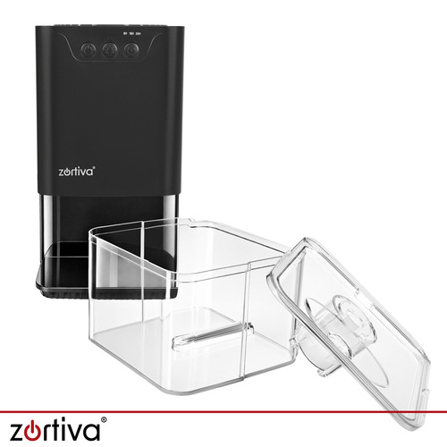 Осушувач повітря Zortiva Serivo 28272, 36 Вт, 1,4 л, 380 мл/добу, таймер, LED-підсвічування, чорний
