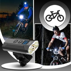 Lampka Rowerowa 900lm Przód Tył USB 2500mAh Powerbank IP65 - obrazek 4