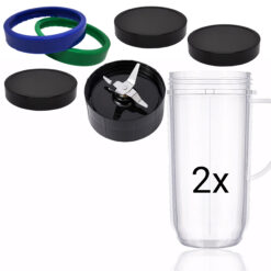 Blender Kielichowy Do Smoothie Koktajli 600W 470ml 2x Kubki z Pokrywkami - obrazek 2