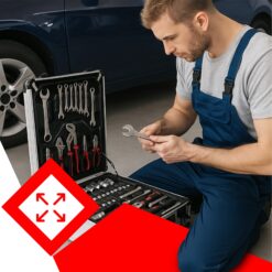 Zestaw Narzędzi Warsztatowych 187 El. Walizka Na Kółkach - obrazek 2