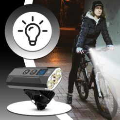 Lampka Rowerowa 900lm Przód Tył USB 2500mAh Powerbank IP65 - obrazek 3