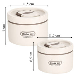 Wymiary pojemników lunch box termicznego 11,5 cm i 9 cm oraz 11,5 cm i 6,5 cm