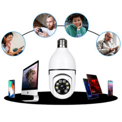 Kamera IP WiFi E27 z widokiem 360° i podglądem na urządzeniach mobilnych