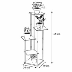 Kwietnik Stojący Metalowy Stojak Na Kwiaty 5 Poziomów 106cm - obrazek 6