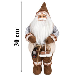 Święty Mikołaj Skandynawski Figurka Świąteczna Brązowy 30cm - obrazek 3