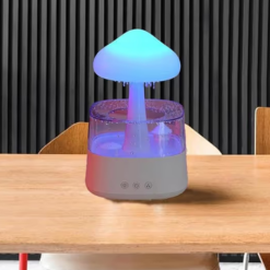 Nawilżacz Powietrza Grzybek 450ml Dyfuzor Deszczowy LED USB-C - obrazek 7