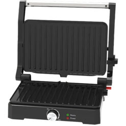 Otwarty grill elektryczny panini z płytami grillowymiburugburu