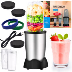Blender Kielichowy Do Smoothie Koktajli 600W 470ml 2x Kubki z Pokrywkami - obrazek 4