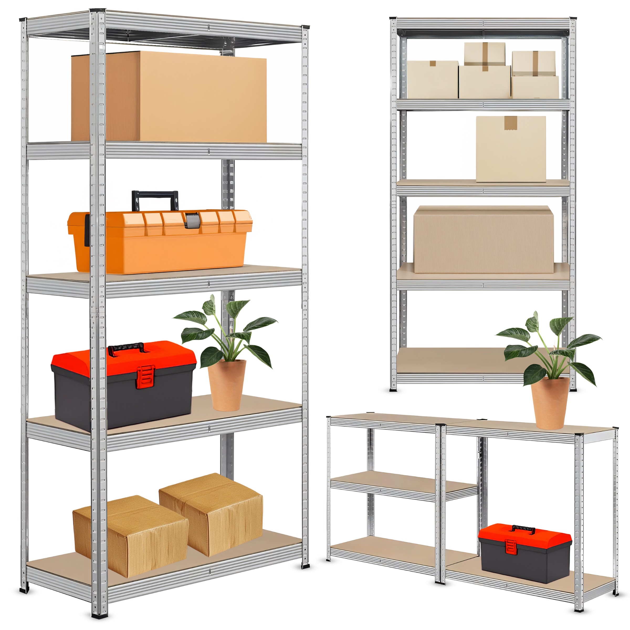 Regał Magazynowy Metalowy 180x90x40cm 5 Półek 875kg