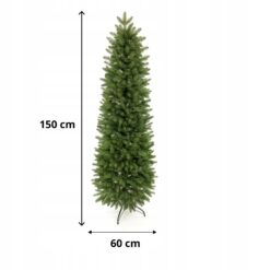 Smukła sztuczna choinka świerk Royal Slim 150 cm z wymiarami 60 cm szerokości