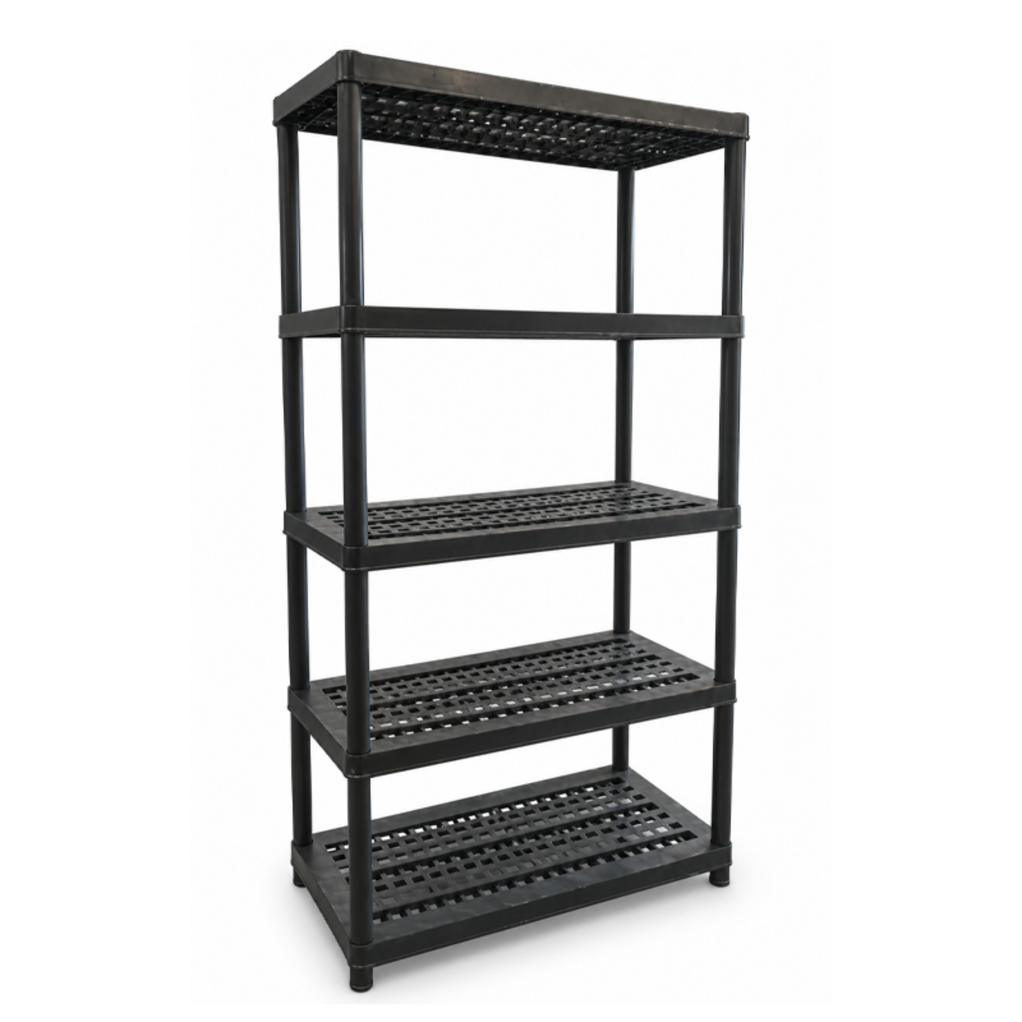 Regał Magazynowy Plastikowy 185x91x43cm 5 Półek 200kg Czarny
