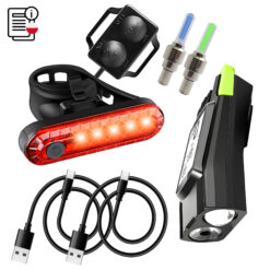 Lampka Rowerowa z Licznikiem Prędkościomierzem Klaksonem USB 4000mAh LED - obrazek 4