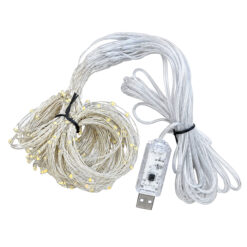 Kurtyna świetlna LED z ciepłymi diodami i kontrolerem USB