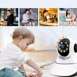 Obrotowa kamera WiFi do monitoringu dziecka i domu z podglądem na smartfonie