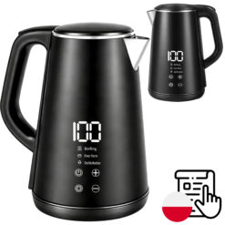 Czajnik Elektryczny 1,6L 1500W Wyświetlacz Temperatury Keep Warm Dotykowy - obrazek 2