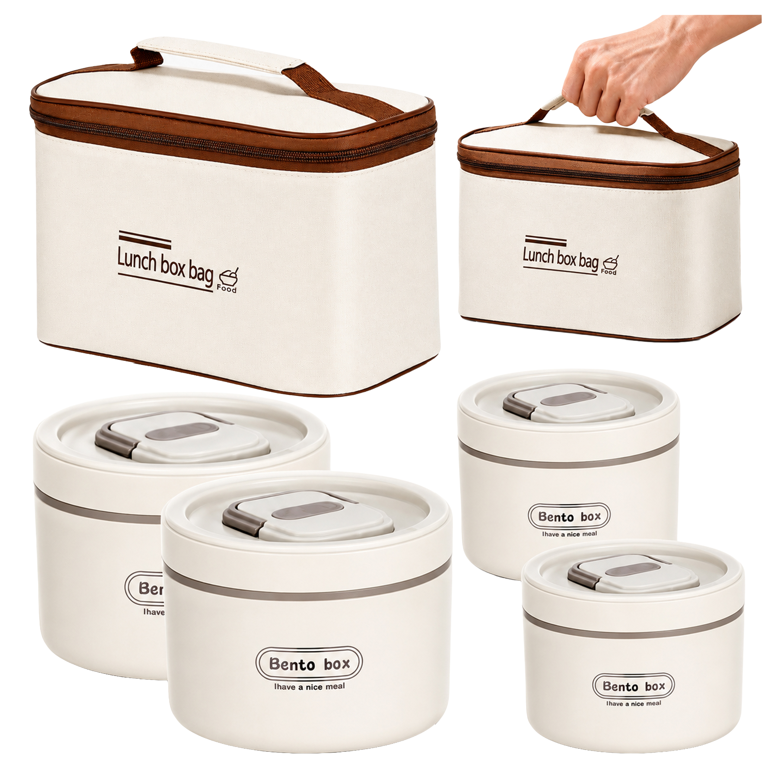 Zestaw Izolowanych Pojemników Do Przechowywania Żywności LunchBox 4 szt