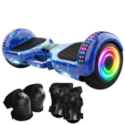 Hoverboard elektryczny z podświetleniem LED oraz zestawem ochraniaczyાવે