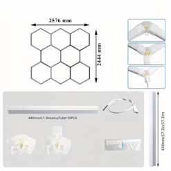 Lampa LED Hexagon 280W 6500K 257x244cm - obrazek 2