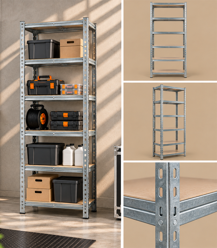 Regał Magazynowy Metalowy 220x90x40cm 6 Półek 1050kg - obrazek 3