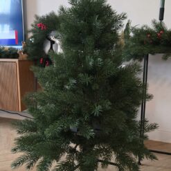 Sztuczna choinka sosna 220 cm na metalowym stojaku