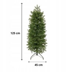 Wąska sztuczna choinka świerkowa 125 cm z wymiarami 45 cm szerokości