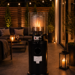 Ogrzewacz Gazowy Ogrodowy z Płomieniem Osłoną 13kW 135cm Czarny - obrazek 3
