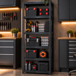 Regał Magazynowy Metalowy 220x90x40cm 6 Półek 1050kg Czarny - obrazek 4